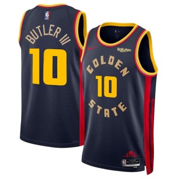 Men's Golden State Warriors #10 Jimmy Butler III Navy 2025 City Edition Stitched Basketball Jersey Men's Golden State Warriors #10 Jimmy Butler III Navy 2025 City Edition Stitched Basketball Jersey