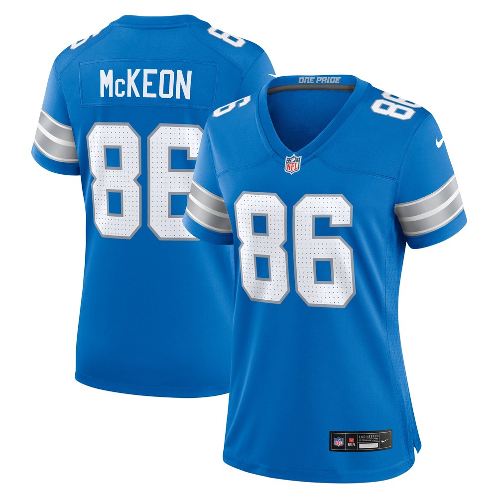Women's Detroit Lions Sean McKeon  Blue Game Jersey