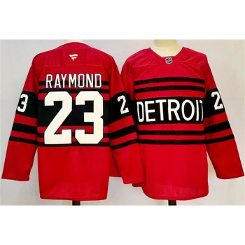 Youth Detroit Red Wings #23 Lucas Raymond Red 2024-25 Reverse Retro Stitched Jersey Youth Detroit Red Wings #23 Lucas Raymond Red 2024-25 Reverse Retro Stitched Jersey