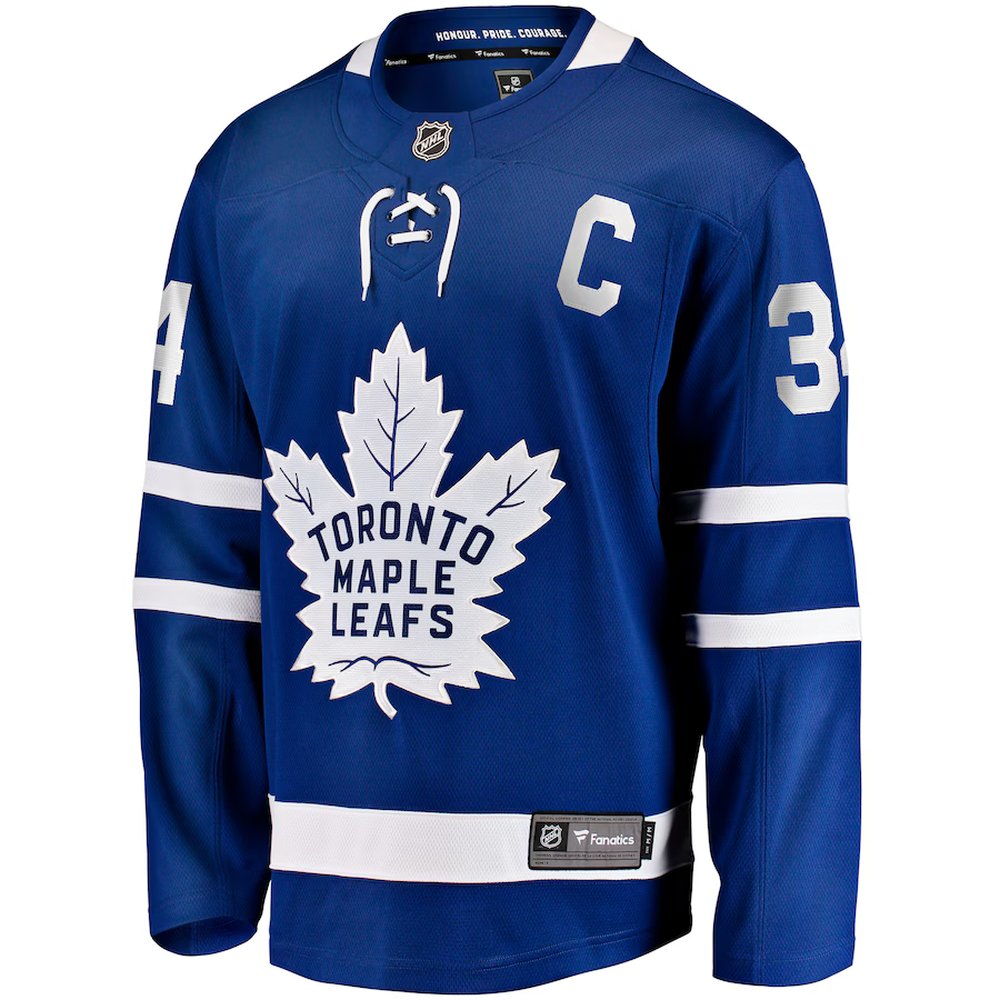 Men's Toronto Maple Leafs #34 Auston Matthews Blue Captain Patch Home Breakaway Player Jersey Men's Toronto Maple Leafs #34 Auston Matthews Blue Captain Patch Home Breakaway Player Jersey