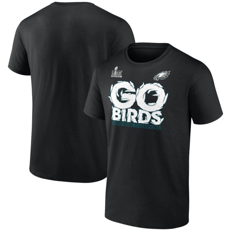 Men's Philadelphia Eagles Black Super Bowl LIX Champions Big & Tall Hometown T-Shirt Men's Philadelphia Eagles Black Super Bowl LIX Champions Big & Tall Hometown T-Shirt