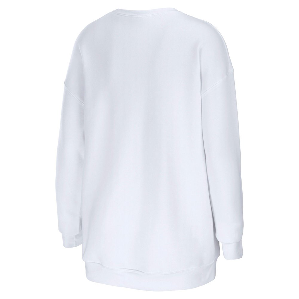 Women's Philadelphia Eagles WEAR by Erin Andrews White Super Bowl LIX Champions Fleece Pullover Sweatshirt Women's Philadelphia Eagles WEAR by Erin Andrews White Super Bowl LIX Champions Fleece Pullover Sweatshirt