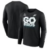 Men's Philadelphia Eagles Black Super Bowl LIX Champions On Top Go Birds Long Sleeve T-Shirt Men's Philadelphia Eagles Black Super Bowl LIX Champions On Top Go Birds Long Sleeve T-Shirt