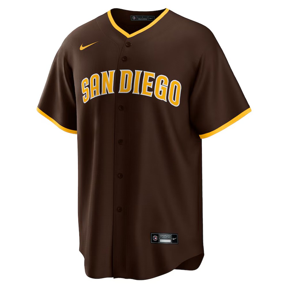 Men's San Diego Padres #23 Fernando Tatis Jr. Nike Brown Alternate Replica Player Jersey Men's San Diego Padres #23 Fernando Tatis Jr. Nike Brown Alternate Replica Player Jersey