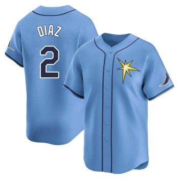 Men's Tampa Bay Rays #2 Yandy Diaz Blue Home Elite Player Jersey