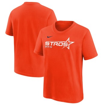 Youth Houston Astros Orange 2025 City Connect Wordmark T-Shirt Youth Houston Astros Orange 2025 City Connect Wordmark T-Shirt