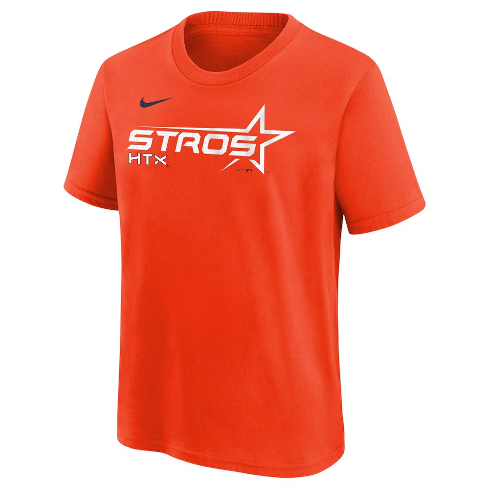 Youth Houston Astros Orange 2025 City Connect Wordmark T-Shirt Youth Houston Astros Orange 2025 City Connect Wordmark T-Shirt