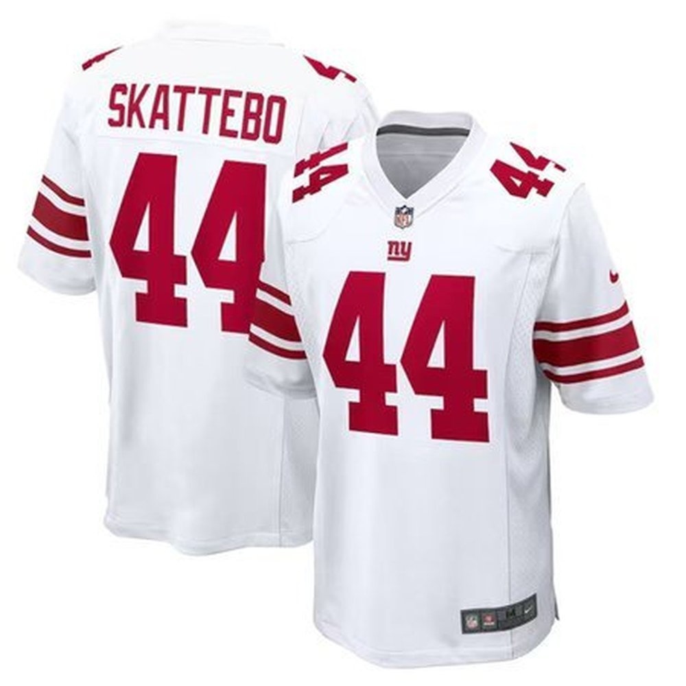 Men's New York Giants #44 Cam Skattebo White Game Player Jersey Men's New York Giants #44 Cam Skattebo White Game Player Jersey