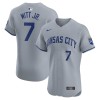 Men's Kansas City Royals #7 Bobby Witt Jr. Nike Gray Road Elite Player Jersey
