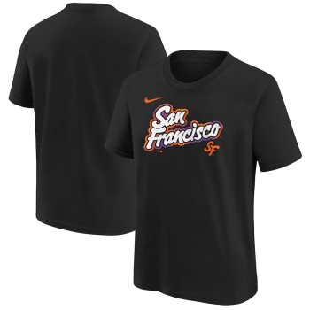 Youth San Francisco Giants Nike Black 2025 City Connect Wordmark T-Shirt Youth San Francisco Giants Nike Black 2025 City Connect Wordmark T-Shirt