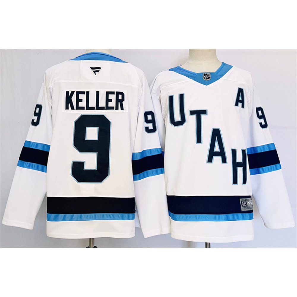 Youth Utah Mammoth #9 Clayton Keller White Stitched Jersey
