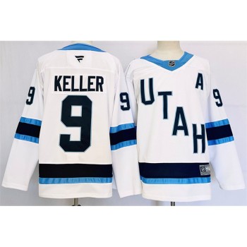 Youth Utah Mammoth #9 Clayton Keller White Stitched Jersey