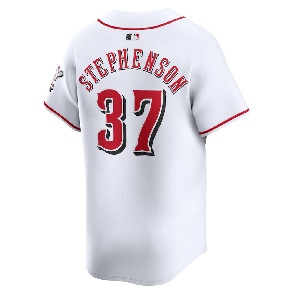 Men's Cincinnati Reds #37 Tyler Stephenson Nike White Home Limited Player Jersey Men's Cincinnati Reds #37 Tyler Stephenson Nike White Home Limited Player Jersey