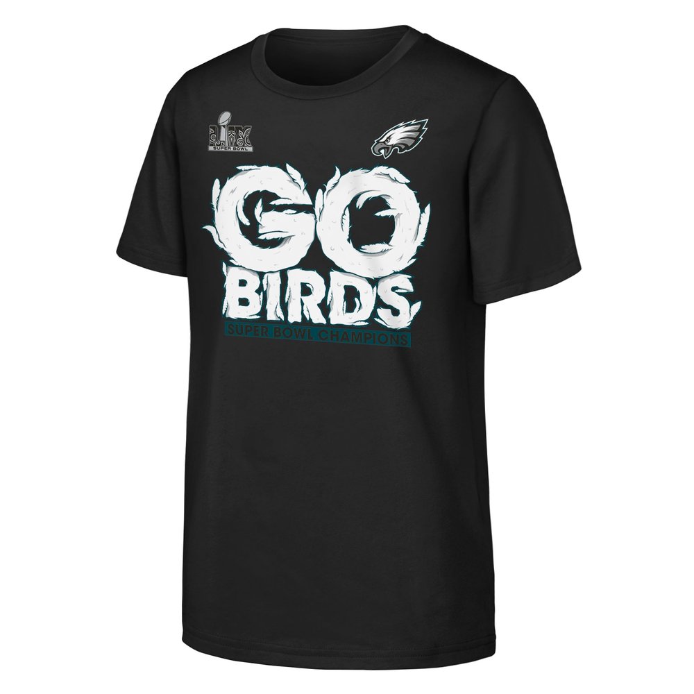 Youth Philadelphia Eagles  Black Super Bowl LIX Champions Local T-Shirt Youth Philadelphia Eagles  Black Super Bowl LIX Champions Local T-Shirt
