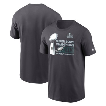 Men's Philadelphia Eagles Anthracite Super Bowl LIX Champions Locker Room Trophy Collection T-Shirt Men's Philadelphia Eagles Anthracite Super Bowl LIX Champions Locker Room Trophy Collection T-Shirt