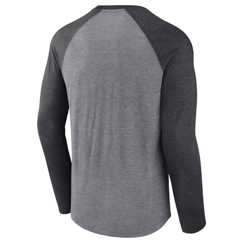 Men's Philadelphia Eagles Heather Gray Super Bowl LIX Champions Historic Win 3/4-Sleeve Raglan Tri-Blend T-Shirt Men's Philadelphia Eagles Heather Gray Super Bowl LIX Champions Historic Win 3/4-Sleeve Raglan Tri-Blend T-Shirt
