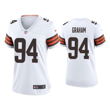 Women's Cleveland Browns #94 Mason Graham Nike White 2025 NFL Draft First Round Pick Game Jersey Women's Cleveland Browns #94 Mason Graham Nike White 2025 NFL Draft First Round Pick Game Jersey