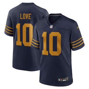 Men's Green Bay Packers #10 Jordan Love Nike Navy The 1923 Classic Game Jersey Men's Green Bay Packers #10 Jordan Love Nike Navy The 1923 Classic Game Jersey