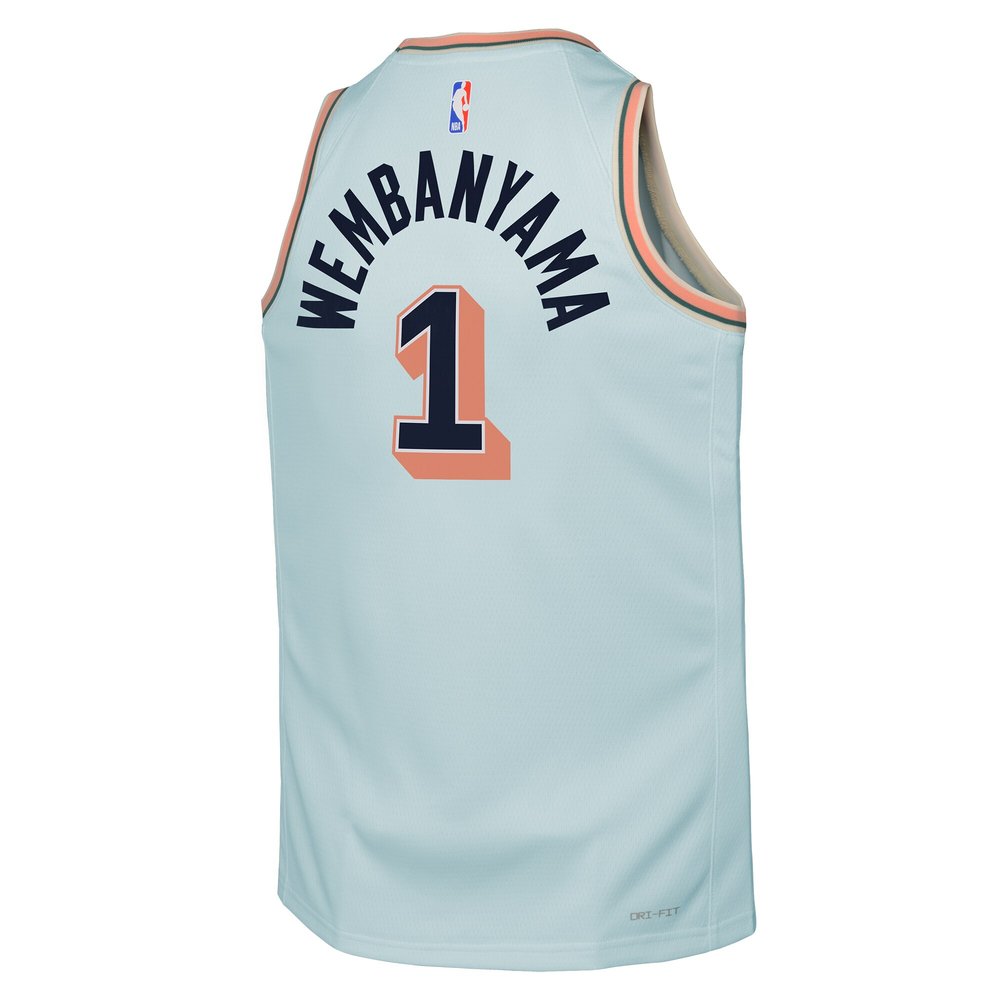 Youth San Antonio Spurs Victor Wembanyama Light Blue 2024/25 Swingman Player Jersey - City Edition Youth San Antonio Spurs Victor Wembanyama Light Blue 2024/25 Swingman Player Jersey - City Edition