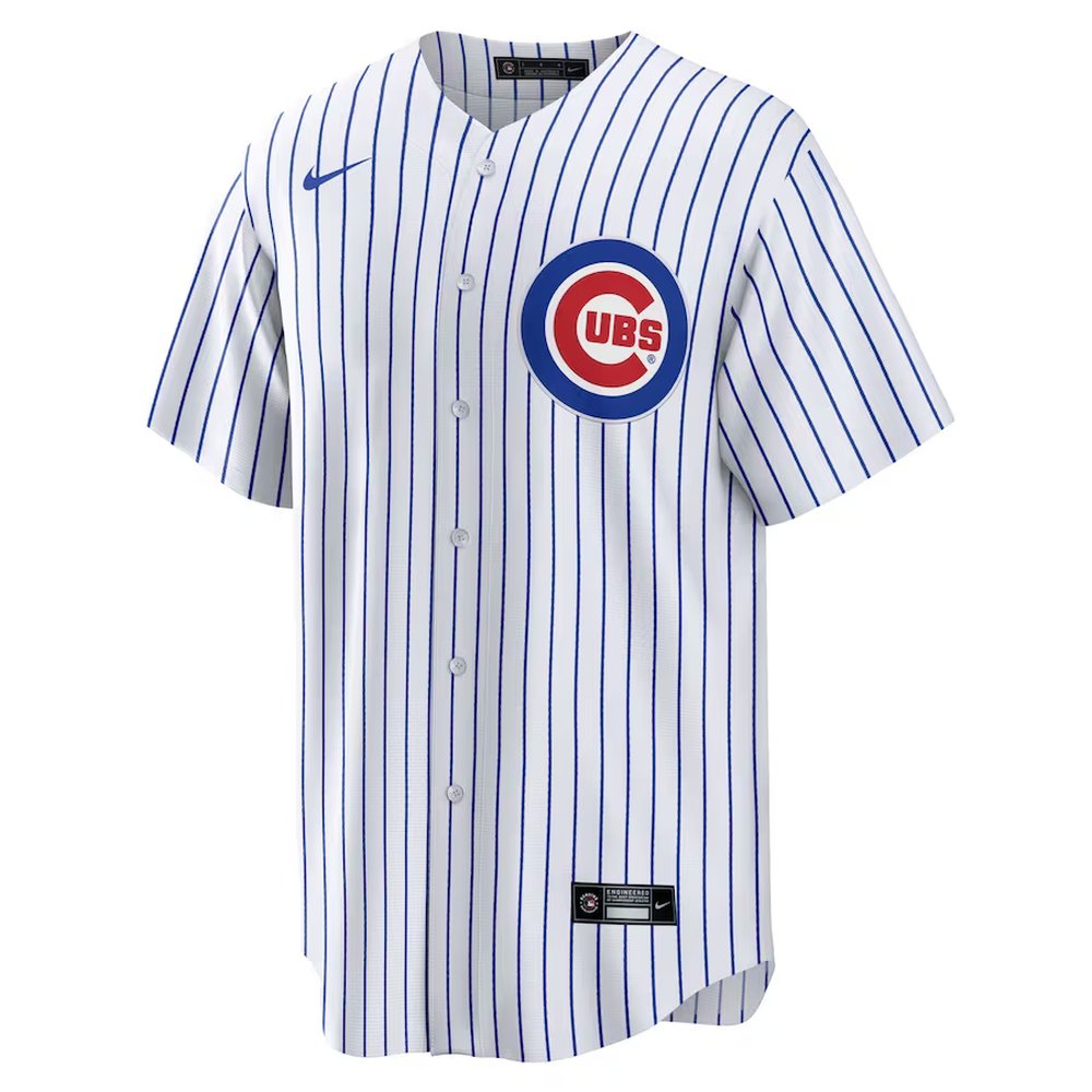 Men's Chicago Cubs #4 Pete Crow-Armstrong White Home Replica Player Jersey Men's Chicago Cubs #4 Pete Crow-Armstrong White Home Replica Player Jersey