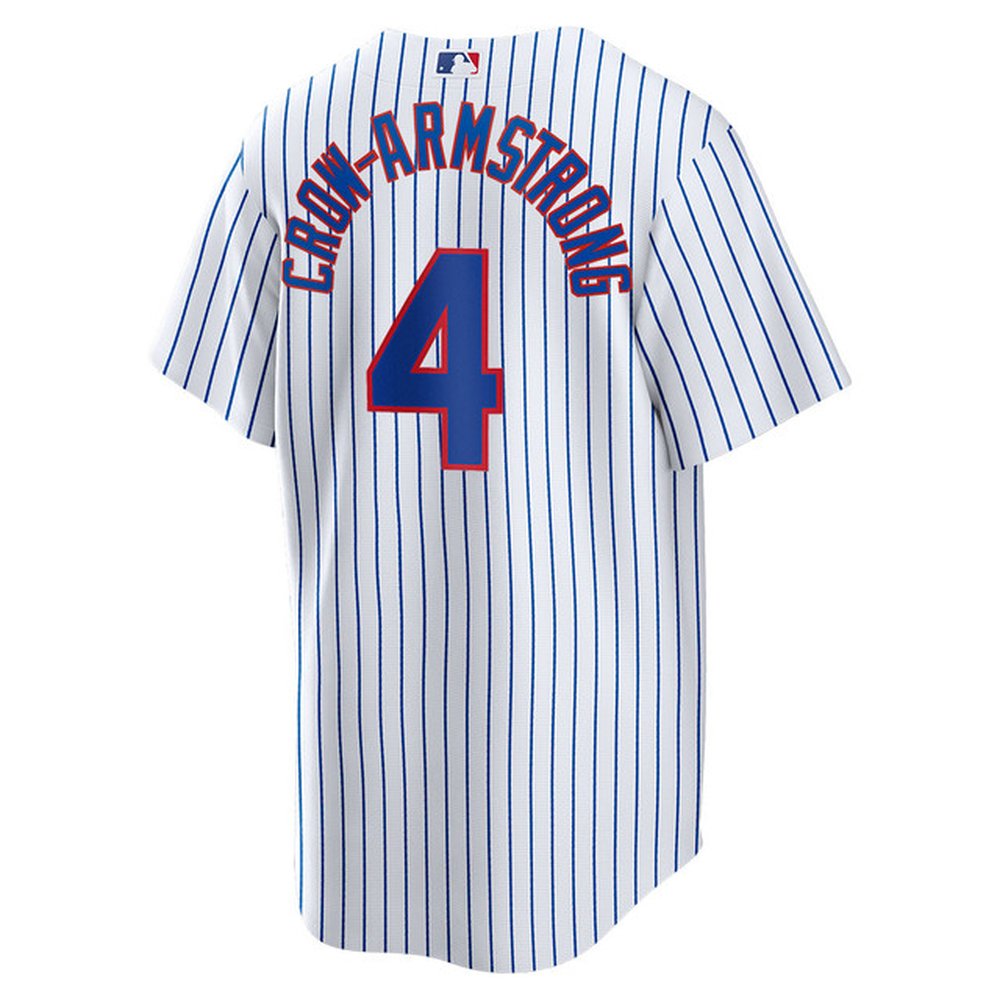 Men's Chicago Cubs #4 Pete Crow-Armstrong White Home Replica Player Jersey Men's Chicago Cubs #4 Pete Crow-Armstrong White Home Replica Player Jersey