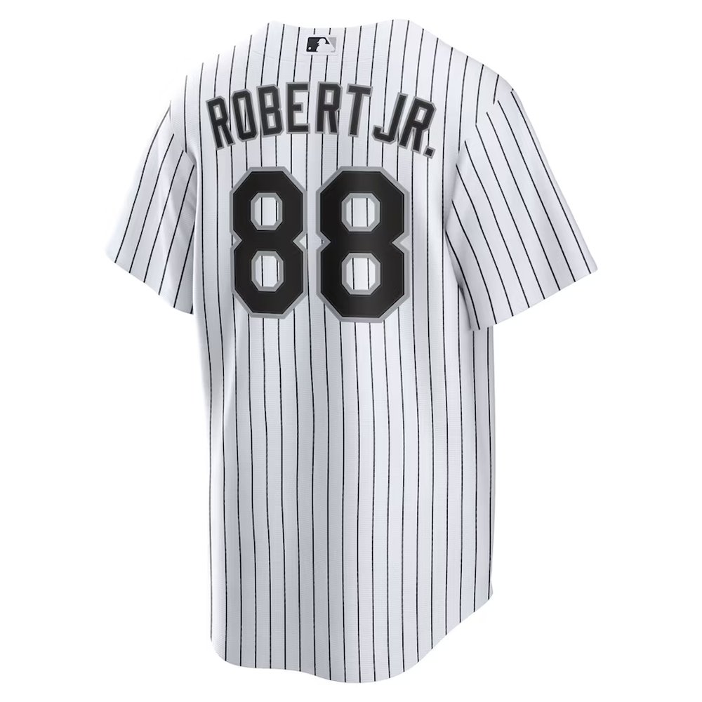 Men's Chicago White Sox #88 Luis Robert Nike White Replica Player Name Jersey Men's Chicago White Sox #88 Luis Robert Nike White Replica Player Name Jersey