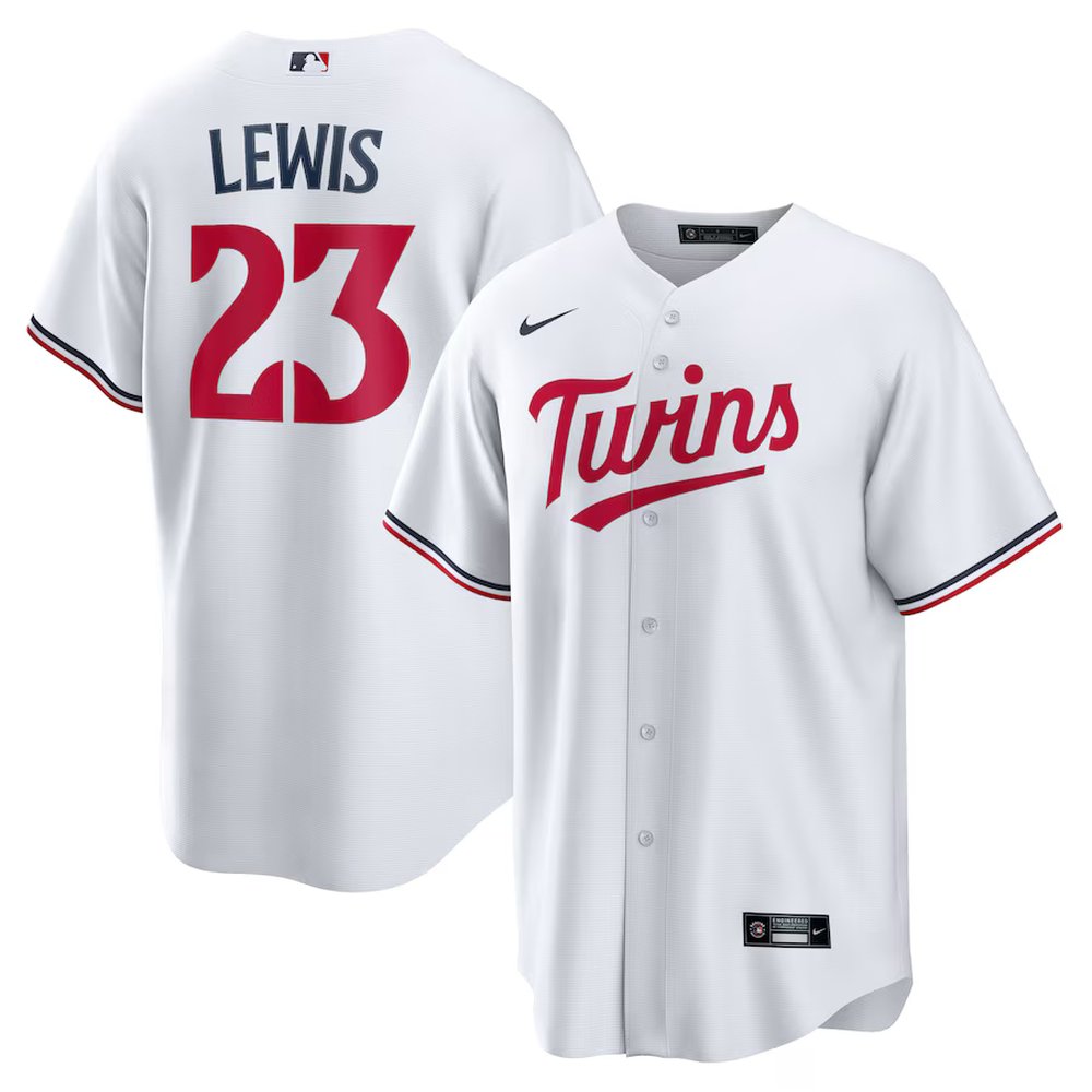 Men's Minnesota Twins #23 Royce Lewis White Replica Player Jersey