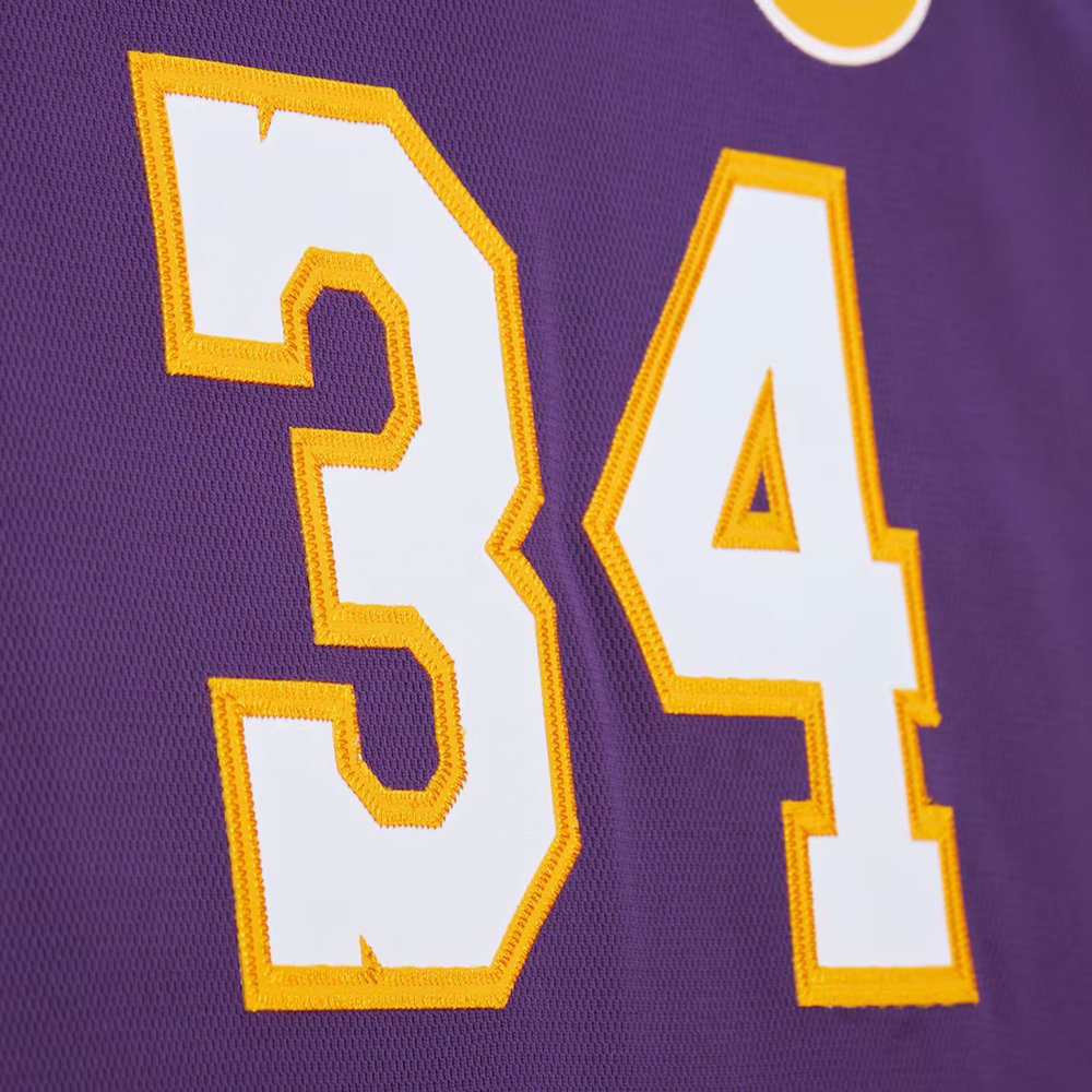 Men's Los Angeles Lakers #34 Shaquille O'Neal Purple 2000 NBA All-Star Game Authentic Jersey Men's Los Angeles Lakers #34 Shaquille O'Neal Purple 2000 NBA All-Star Game Authentic Jersey