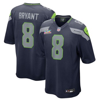 Men's Seattle Seahawks #8 Coby Bryant College Navy Super Bowl LX Patch Game Jersey Men's Seattle Seahawks #8 Coby Bryant College Navy Super Bowl LX Patch Game Jersey