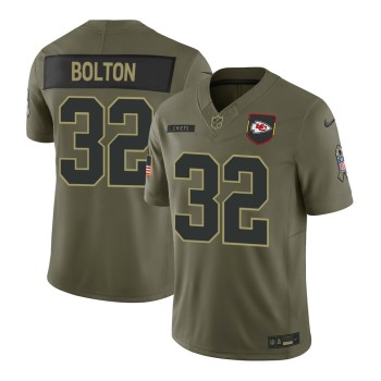 Men's Kansas City Chiefs #32 Nick Bolton Nike Olive 2025 Salute to Service Retired Limited Jersey Men's Kansas City Chiefs #32 Nick Bolton Nike Olive 2025 Salute to Service Retired Limited Jersey
