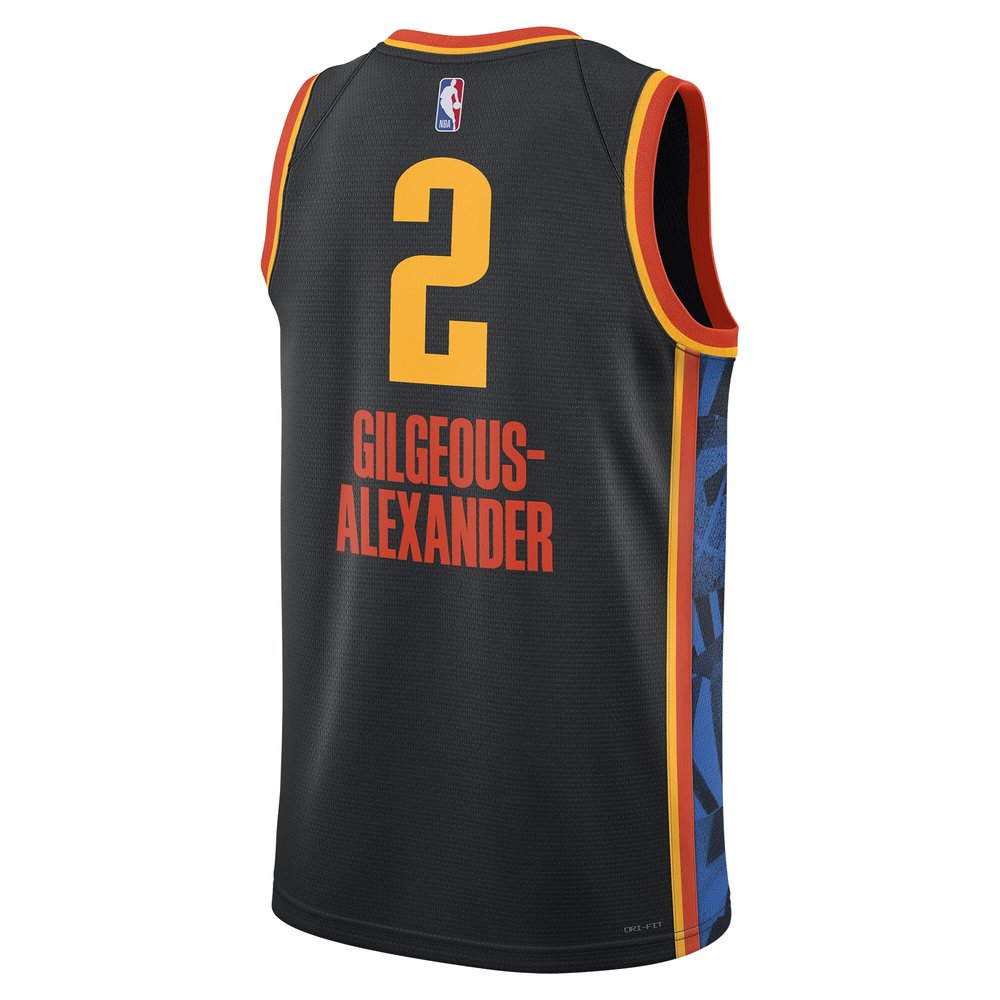 Unisex Oklahoma City Thunder Shai Gilgeous-Alexander Black 2024/25 Swingman Player Jersey - City Edition Unisex Oklahoma City Thunder Shai Gilgeous-Alexander Black 2024/25 Swingman Player Jersey - City Edition