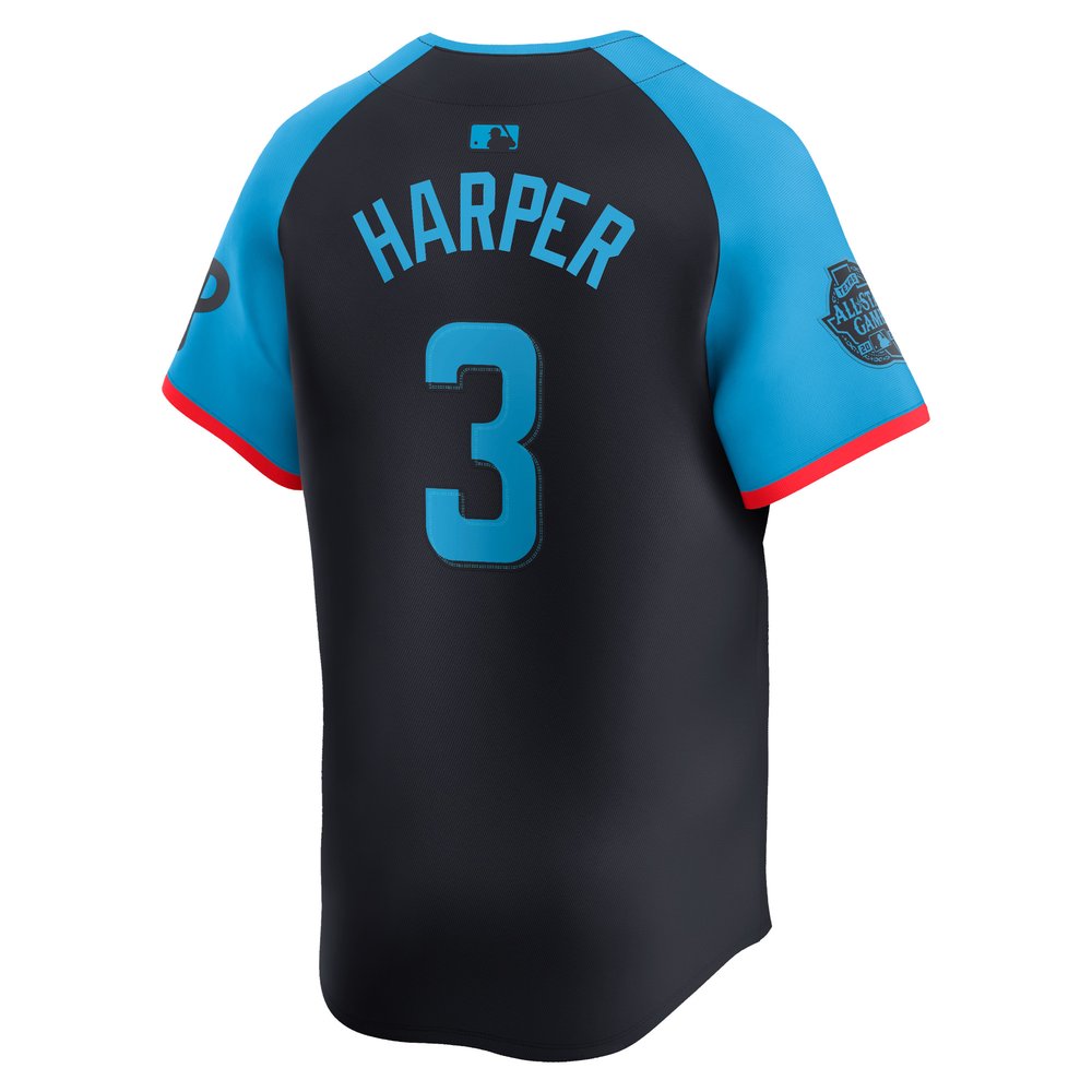 Men's National League Bryce Harper Navy 2024 MLB All-Star Game Limited Player Jersey Men's National League Bryce Harper Navy 2024 MLB All-Star Game Limited Player Jersey