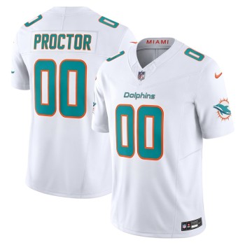 Men's Miami Dolphins Kadyn Proctor White 2026 NFL Draft Vapor F.U.S.E. Limited Jersey