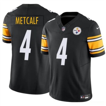 Men's Pittsburgh Steelers #4 DK Metcalf Black 2024 F.U.S.E. Vapor Untouchable Limited Stitched Jersey Men's Pittsburgh Steelers #4 DK Metcalf Black 2024 F.U.S.E. Vapor Untouchable Limited Stitched Jersey