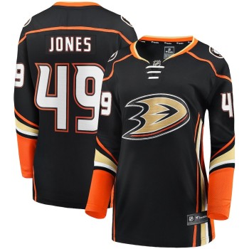 Women's Anaheim Ducks #49 Max Jones Black Jersey Women's Anaheim Ducks #49 Max Jones Black Jersey