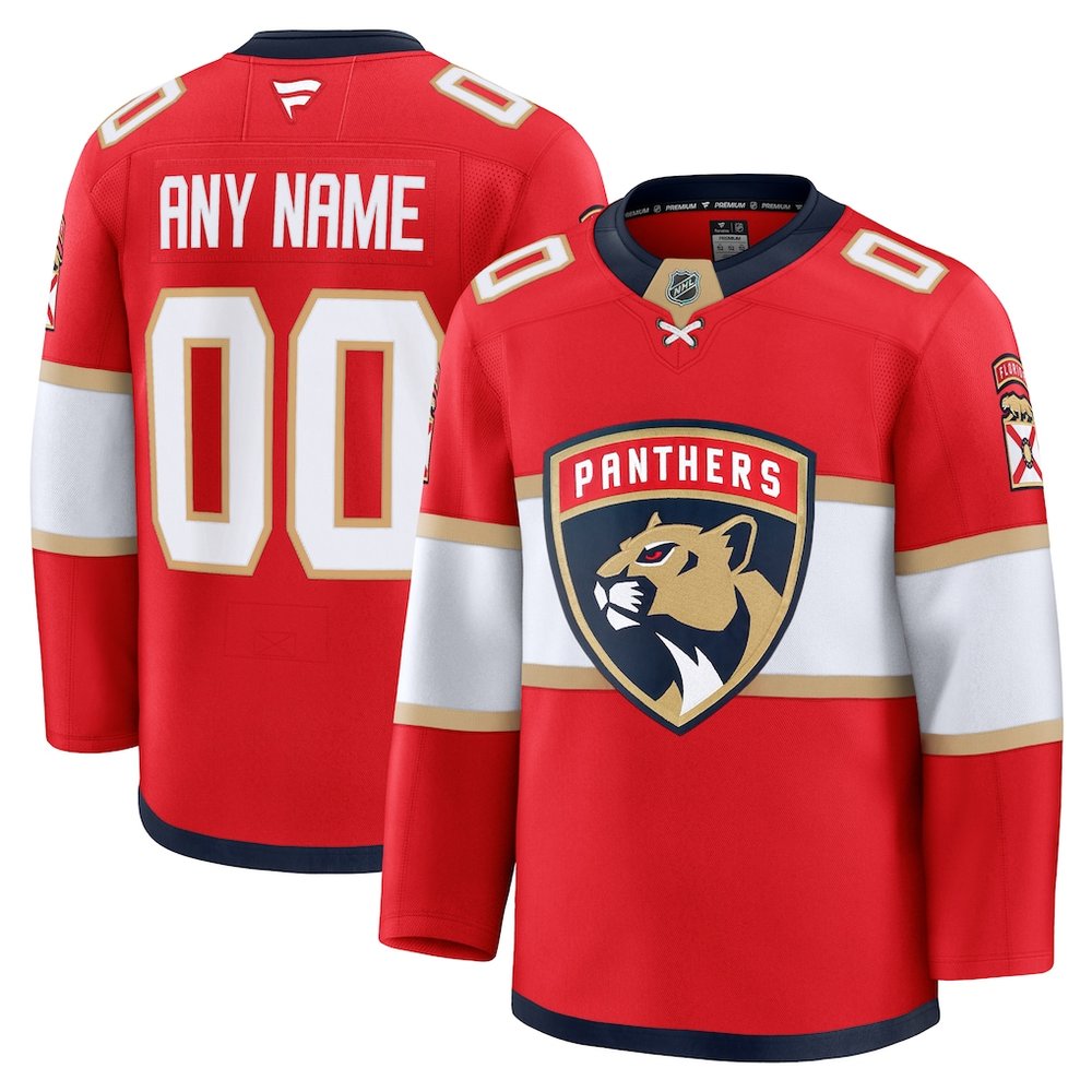 Men's Florida Panthers Red Home Premium Custom Jersey