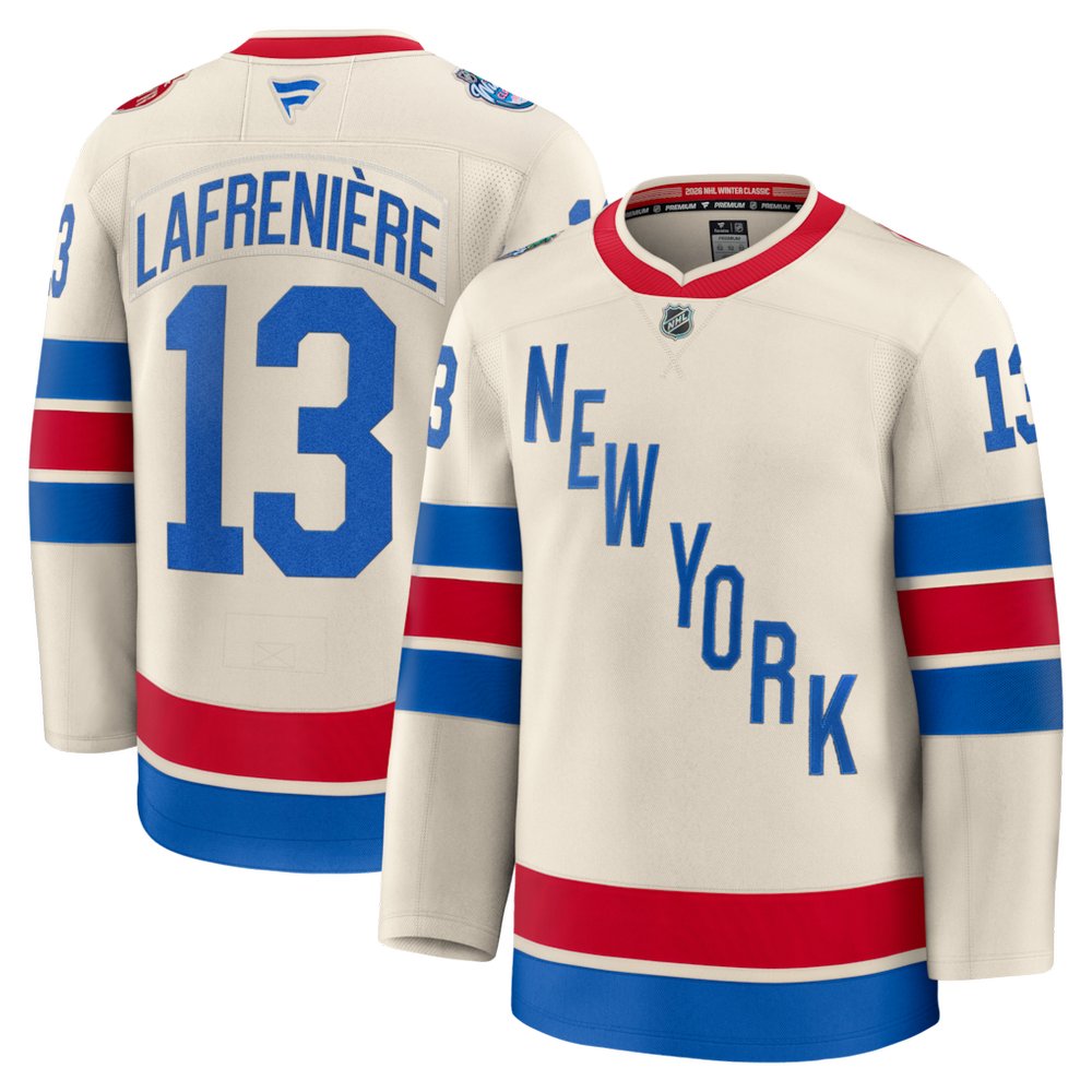 Youth New York Rangers #13 Alexis Lafreniere Beige 2026 NHL Winter Classic Jersey