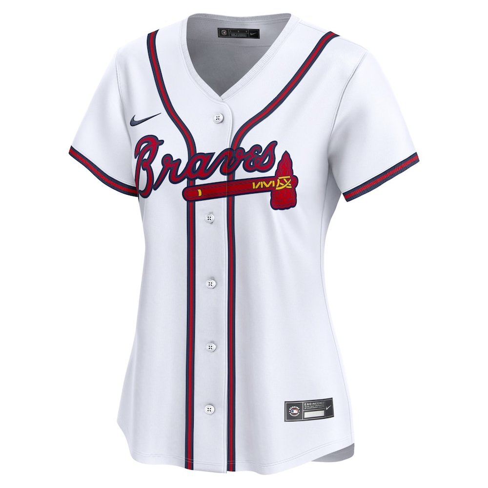Women's Atlanta Braves #13 Ronald Acuna Nike White Home Limited Player Jersey
