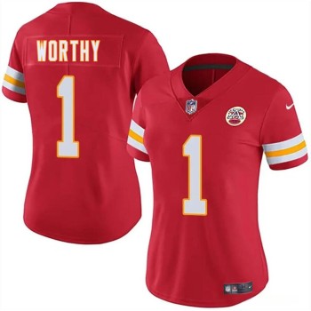 Women's Kansas City Chiefs #1 Xavier Worthy Red 2024 Draft Vapor Untouchable Limited Stitched Jersey(Run Small) Women's Kansas City Chiefs #1 Xavier Worthy Red 2024 Draft Vapor Untouchable Limited Stitched Jersey(Run Small)