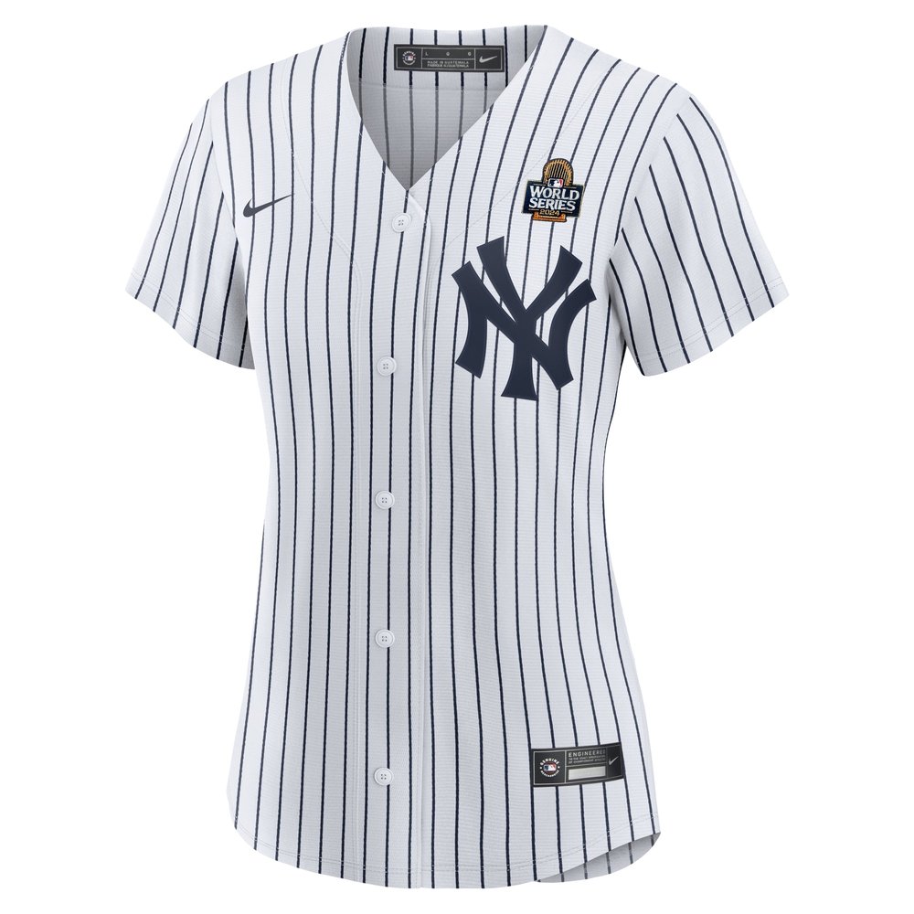 Women's New York Yankees #45 Gerrit Cole White 2024 World Series Home Replica Player Jersey