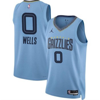 Men's Memphis Grizzlies #0 Jaylen Wells Blue 2024 Draft Statement Edition Stitched Jersey Men's Memphis Grizzlies #0 Jaylen Wells Blue 2024 Draft Statement Edition Stitched Jersey