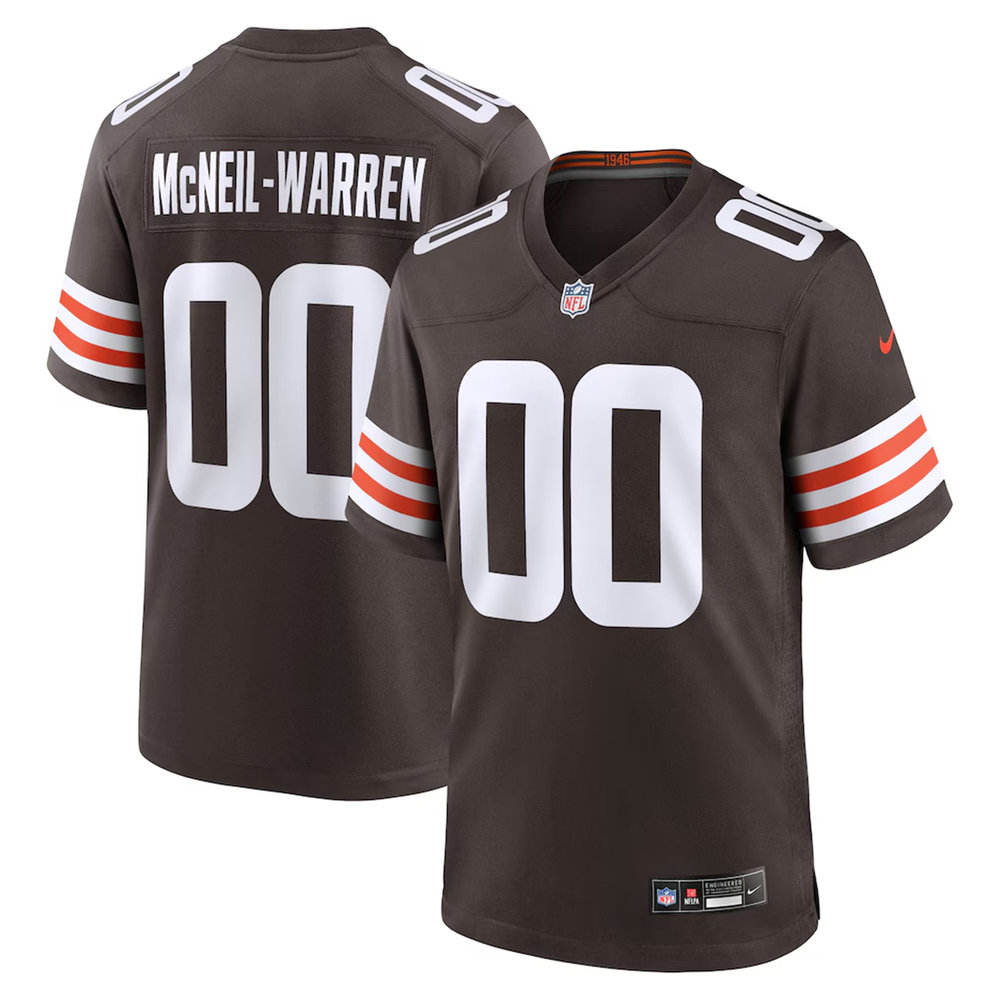 Youth Cleveland Browns Emmanuel McNeil-Warren Brown 2026 NFL Draft Game Jersey
