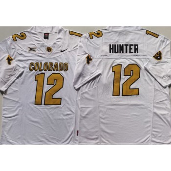 Men's Colorado Buffaloes White #12 Hunter Stitched Jersey Men's Colorado Buffaloes White #12 Hunter Stitched Jersey