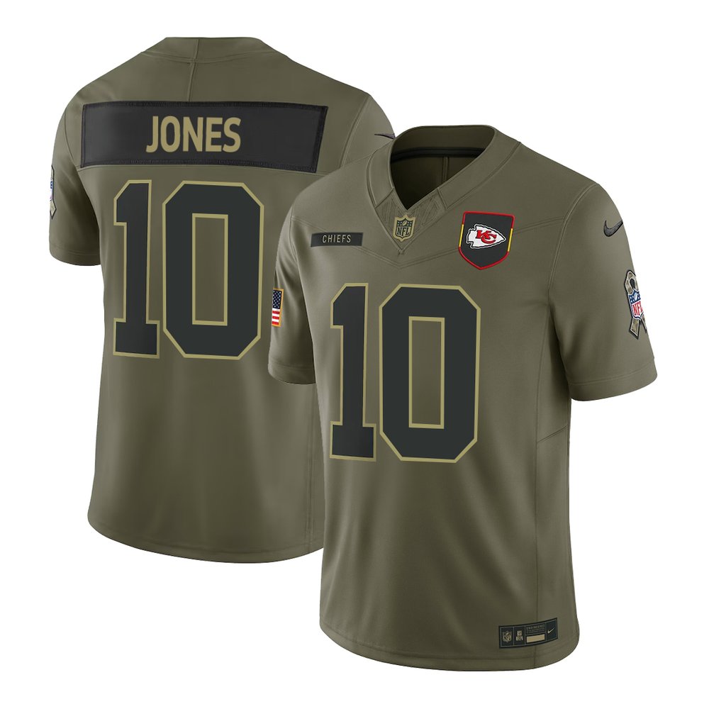 Youth's Kansas City Chiefs #10 Isiah Pacheco Nike Olive 2025 Salute to Service Retired Limited Jersey Youth's Kansas City Chiefs #10 Isiah Pacheco Nike Olive 2025 Salute to Service Retired Limited Jersey