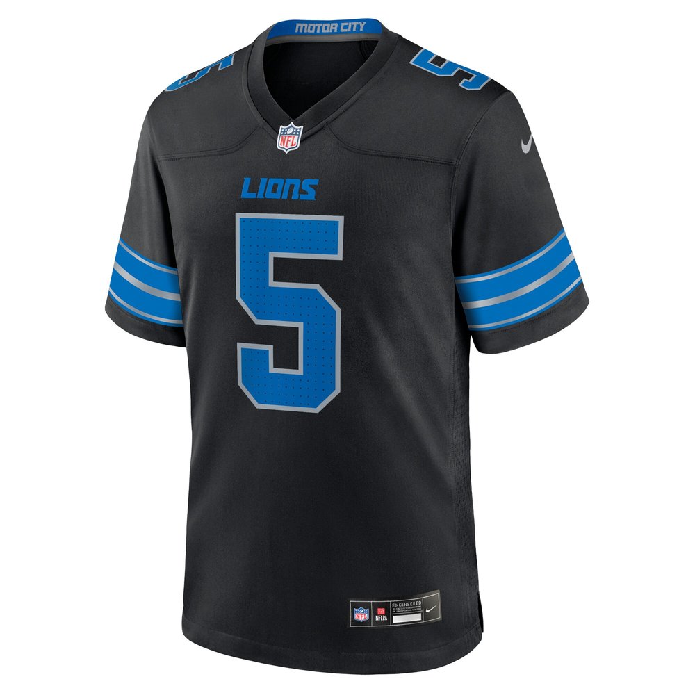Men's Detroit Lions David Montgomery Black 2nd Alternate Game Jersey Men's Detroit Lions David Montgomery Black 2nd Alternate Game Jersey