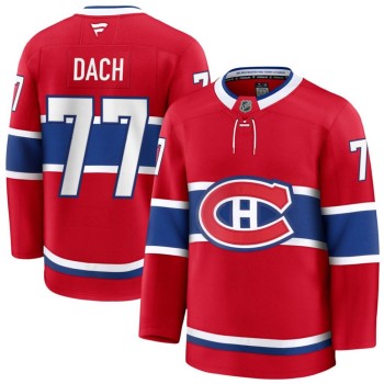 Men's Montreal Canadiens #77 Kirby Dach Red Home Premium Jersey