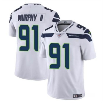 Youth Seattle Seahawks #91 Byron Murphy II White 2024 Draft Vapor Limited Stitched Football Jersey Youth Seattle Seahawks #91 Byron Murphy II White 2024 Draft Vapor Limited Stitched Football Jersey