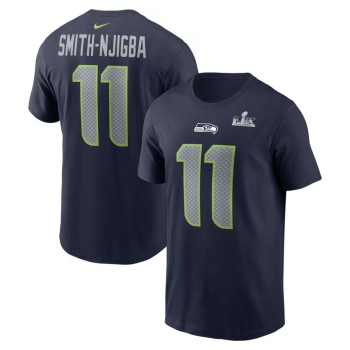 Men's Seattle Seahawks #11 Jaxon Smith-Njigba College Navy Super Bowl LX Patch Name & Number T-Shirt Men's Seattle Seahawks #11 Jaxon Smith-Njigba College Navy Super Bowl LX Patch Name & Number T-Shirt