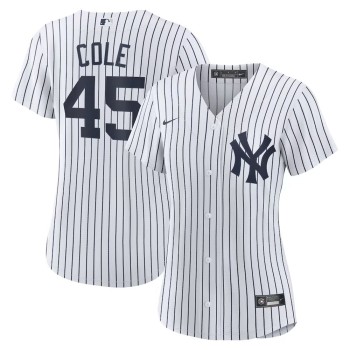 Women's New York Yankees #45 Gerrit Cole White Home Replica Player Jersey Women's New York Yankees #45 Gerrit Cole White Home Replica Player Jersey