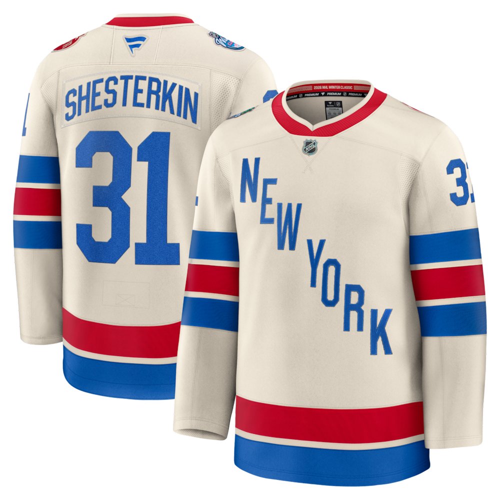 Men's New York Rangers #31 Igor Shesterkin Beige 2026 NHL Winter Classic Premium Jersey